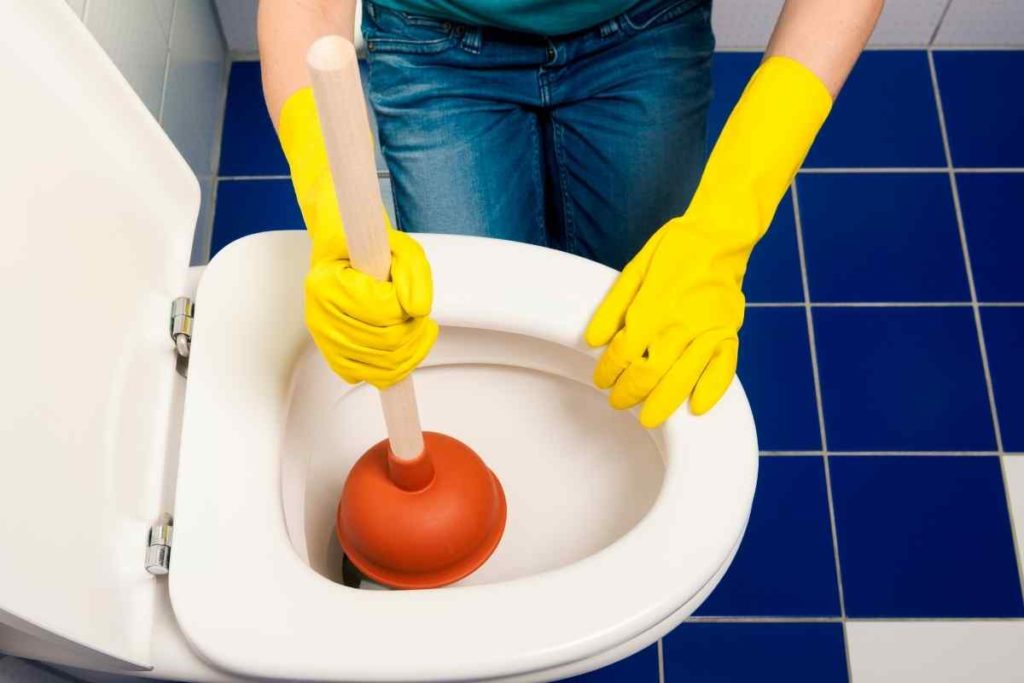 Plunging a toilet can unclog smaller and simpler blockages.