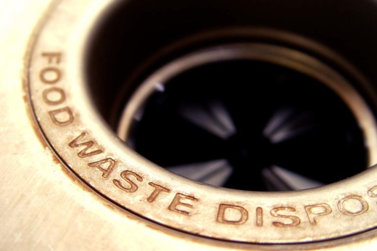 Close up on waste disposal unit